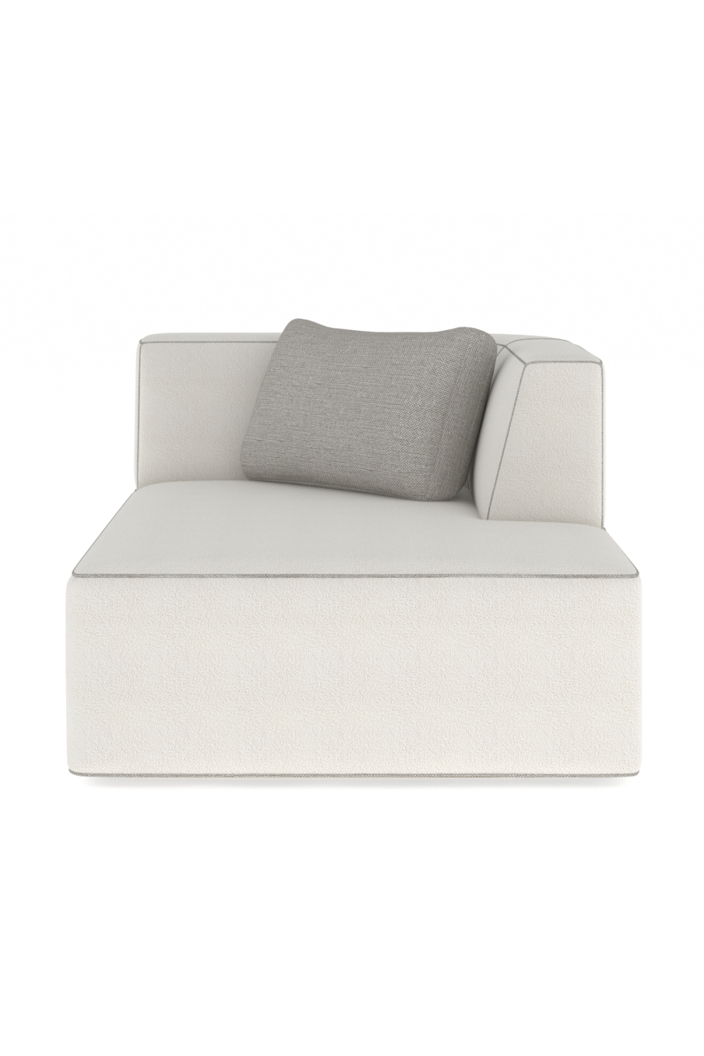 White Bouclé Chaise Lounge | Caracole Marbella | Caracole.eu.com