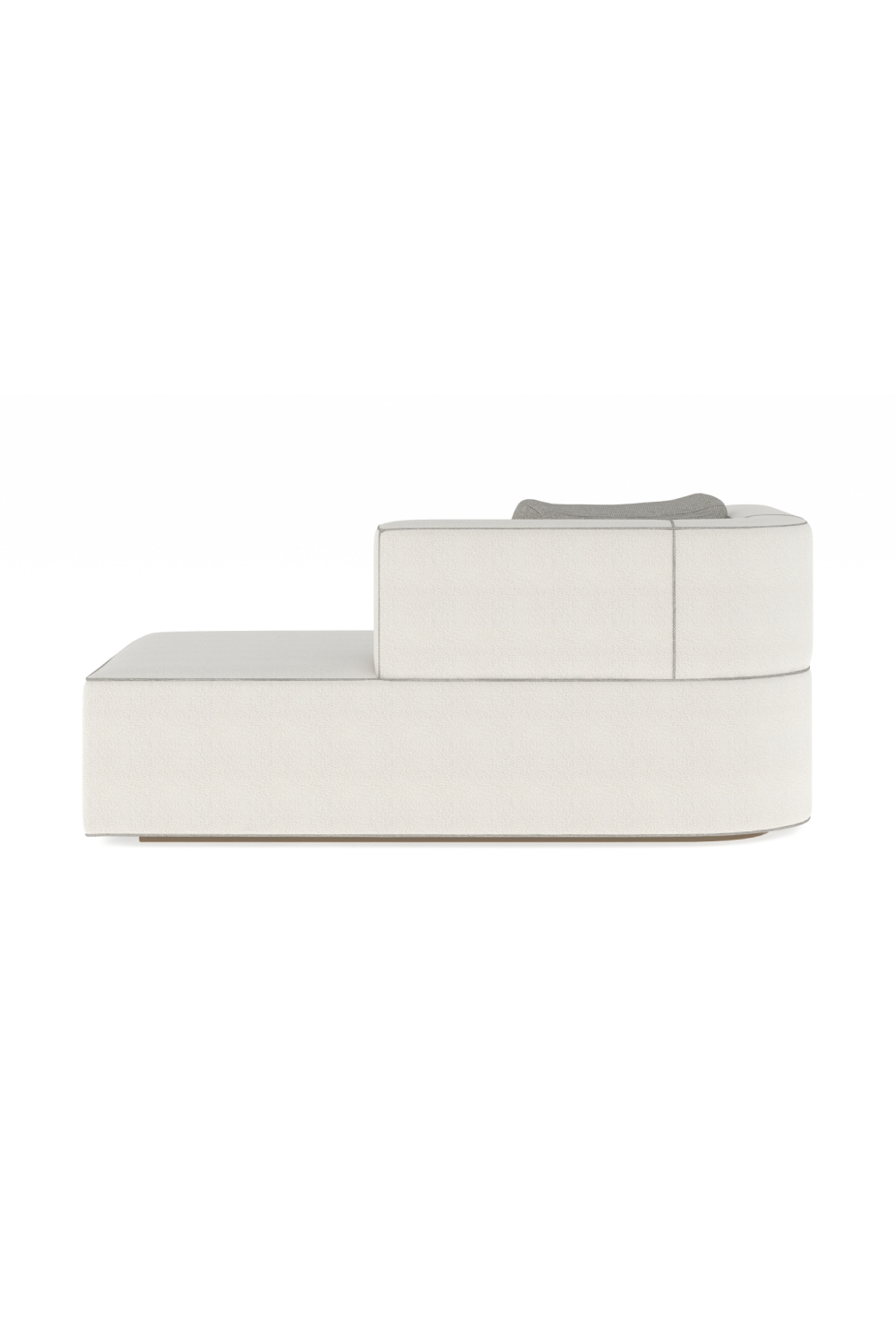 White Bouclé Chaise Lounge | Caracole Marbella | Caracole.eu.com