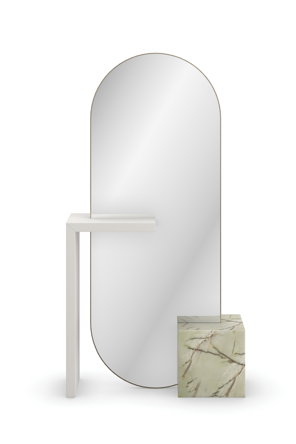 Bronze Metallic Floor Mirror | Caracole Monaco