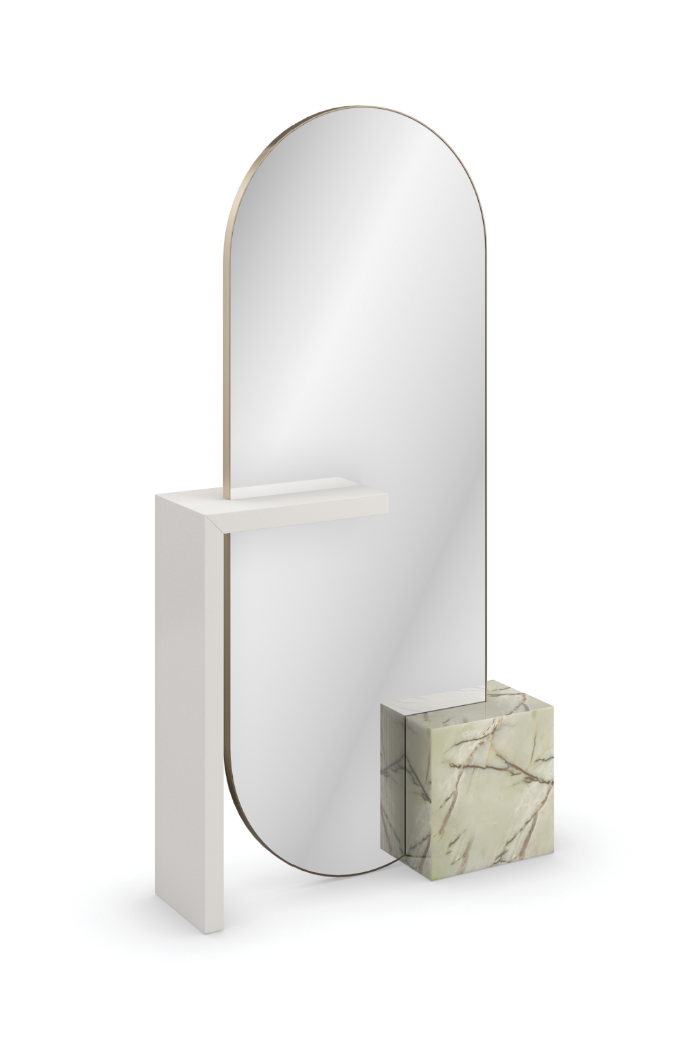 Bronze Metallic Floor Mirror | Caracole Monaco