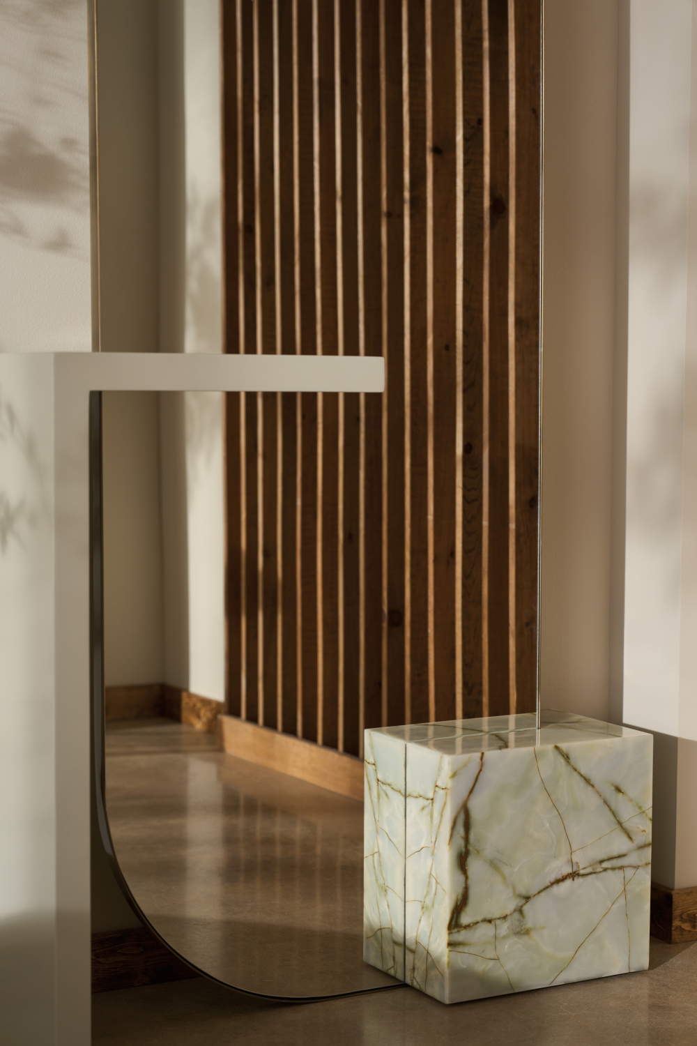 Bronze Metallic Floor Mirror | Caracole Monaco