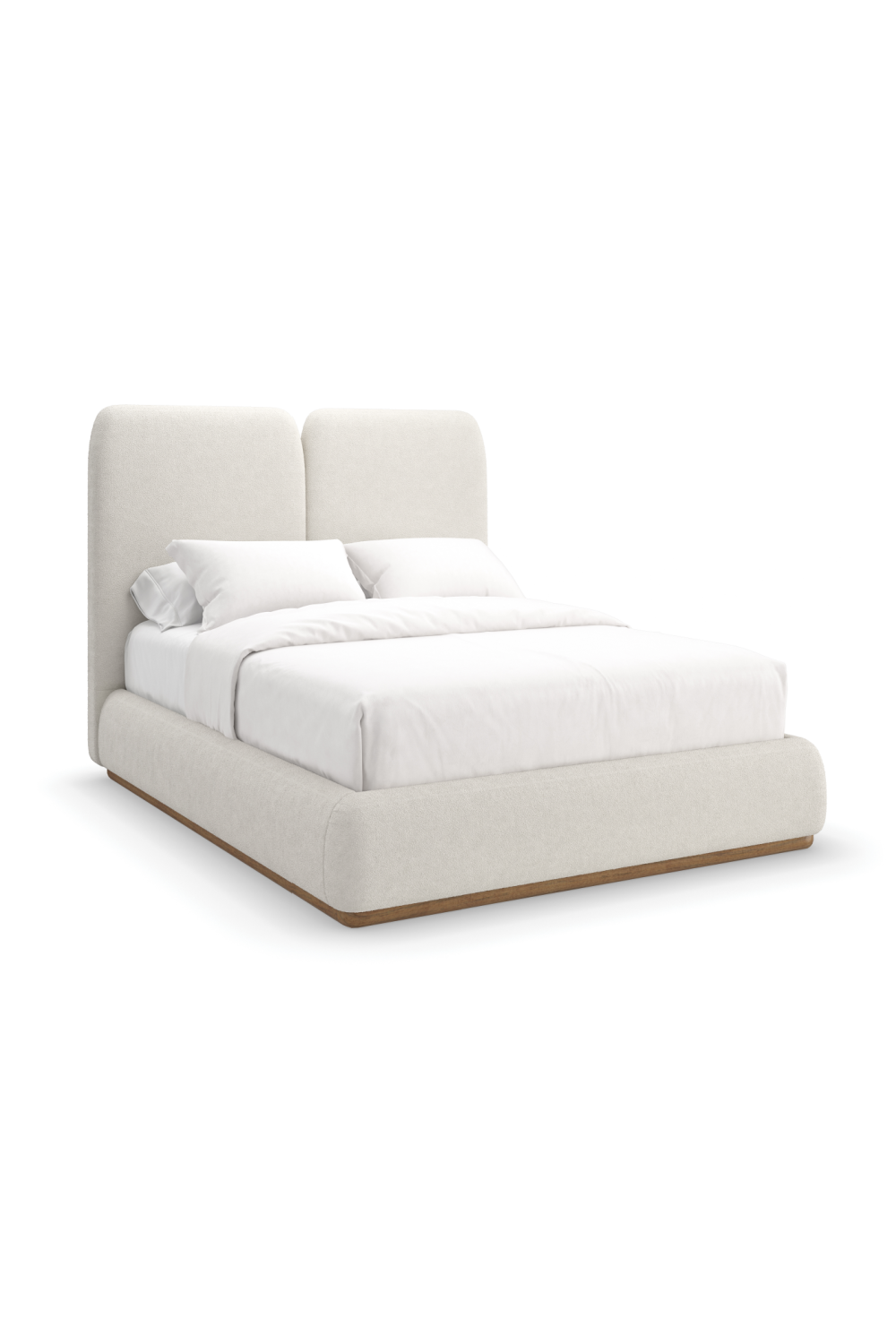 White Upholstered Queen Bed | Caracole Malta | Caracole.eu.com