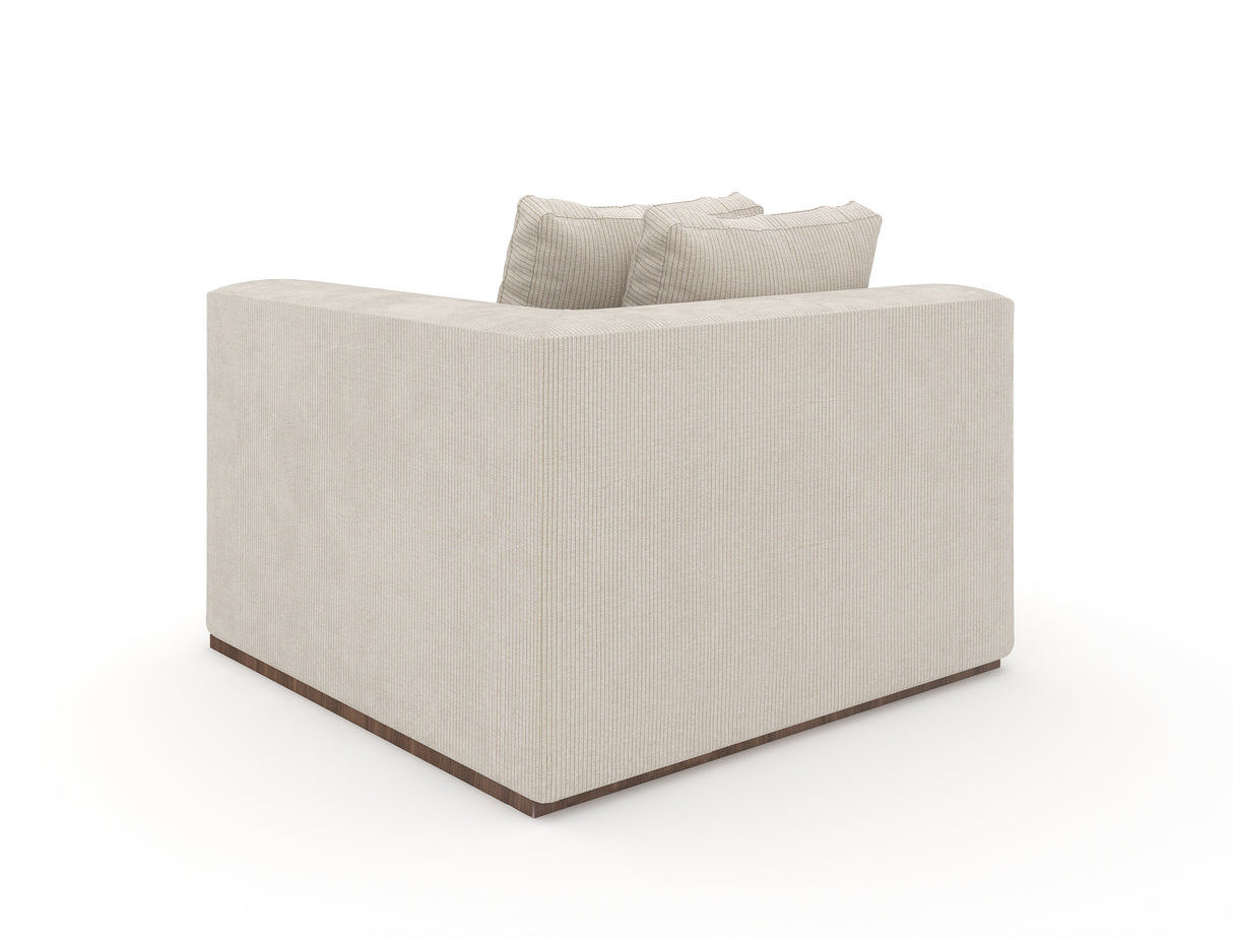Cream Corner Wedge Sofa | Caracole Bello