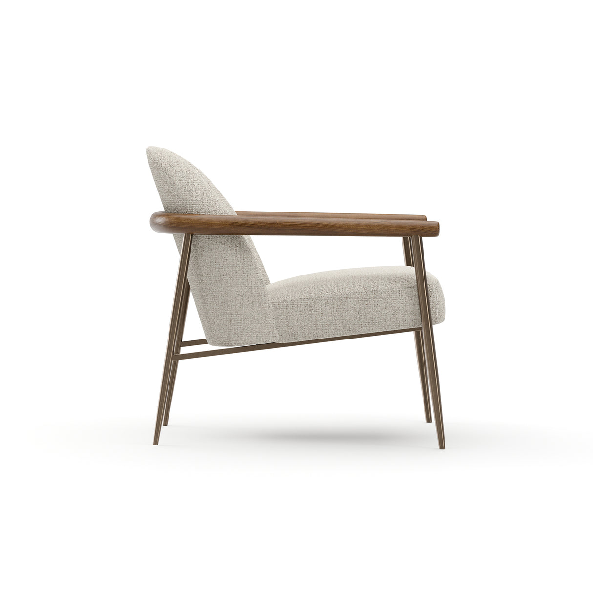 Natural Walnut Lounge Chair | Caracole Altura
