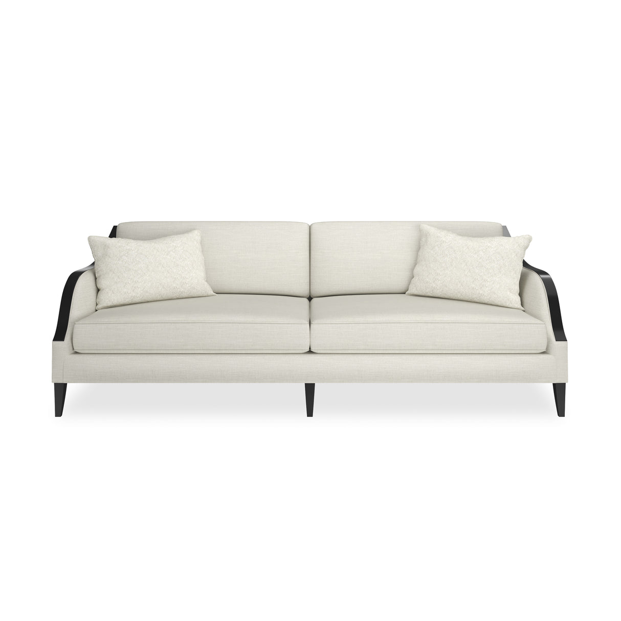 Cream Basketweave Sofa | Caracole Pitch Perfect