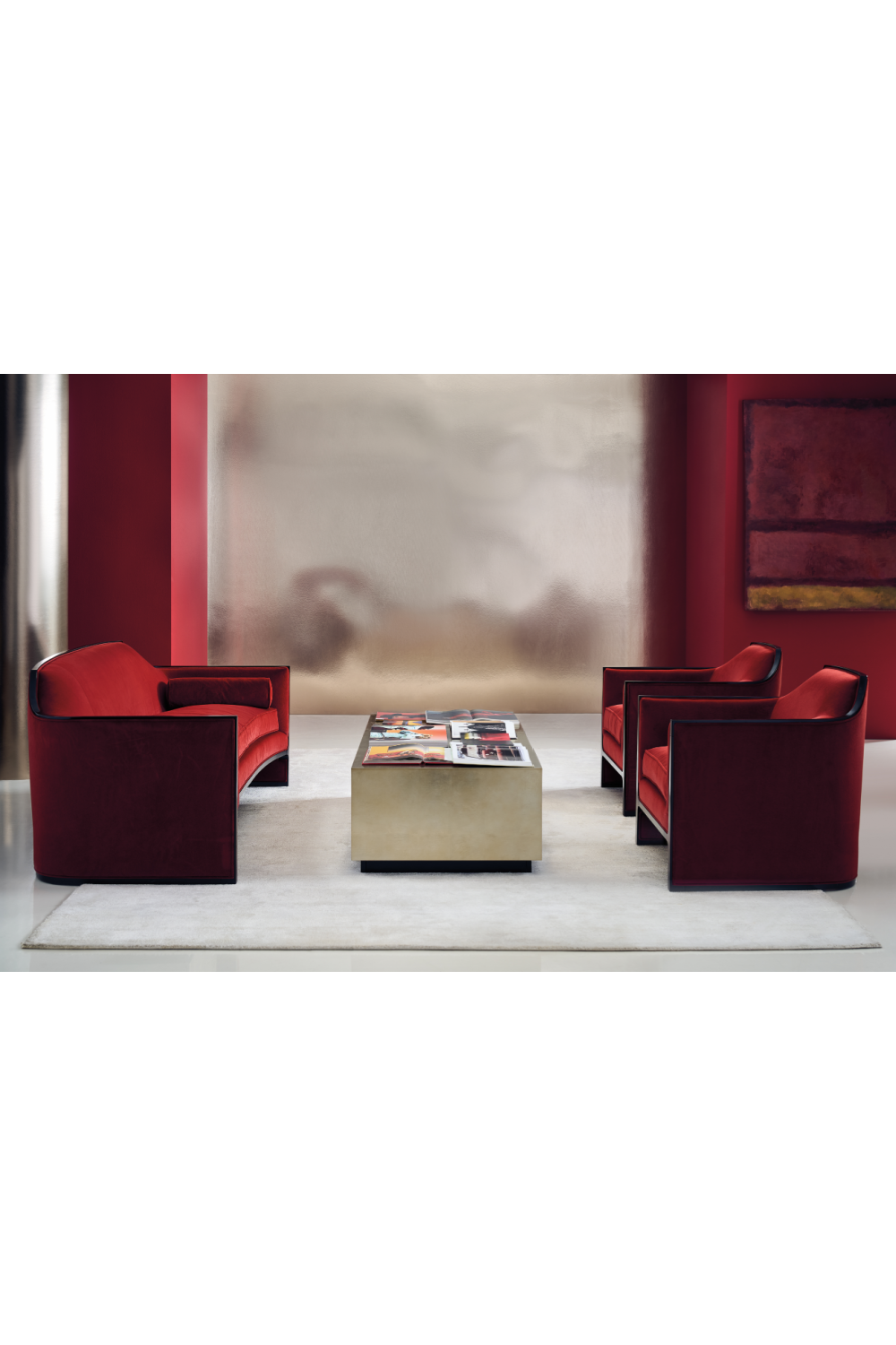 Velvet Angular Lounge Chair | Caracole The Cat's Meow | Caracole.eu.com