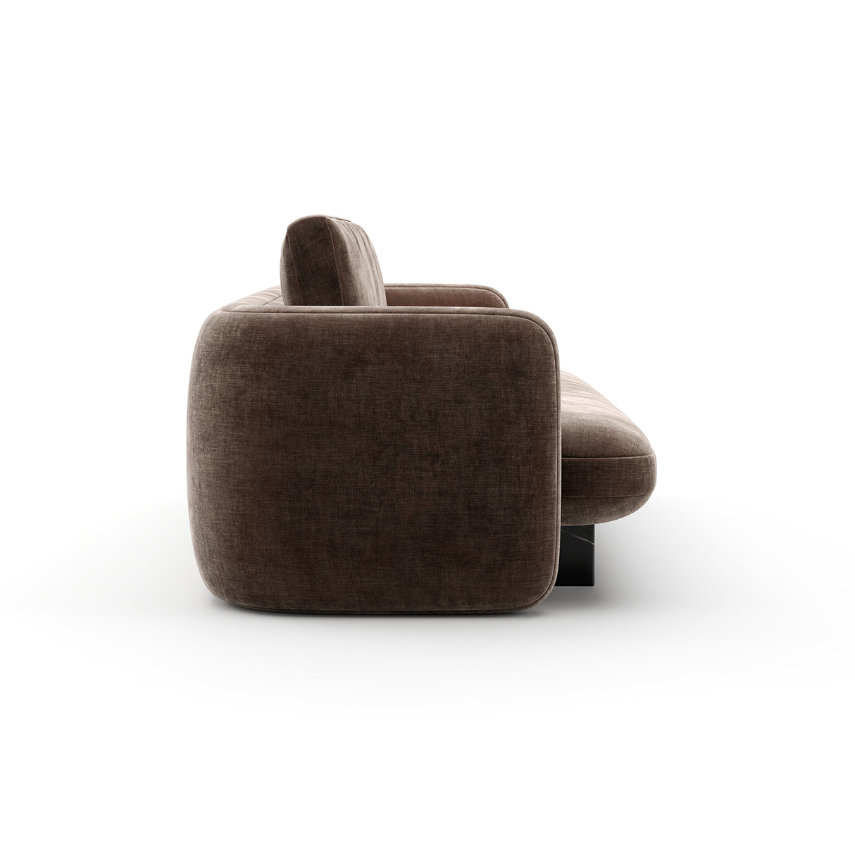 Taupe Velvet Sofa | Caracole Overlap