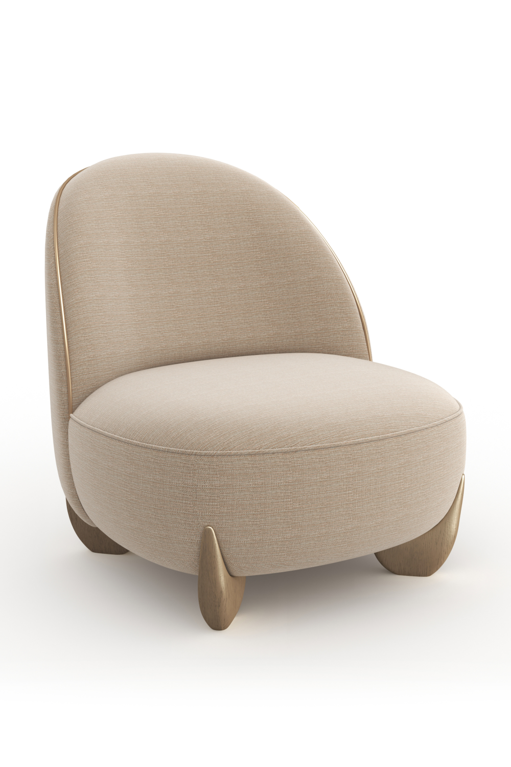 Bronze Fabric Accent Chair | Caracole Seta | Caracole.eu.com