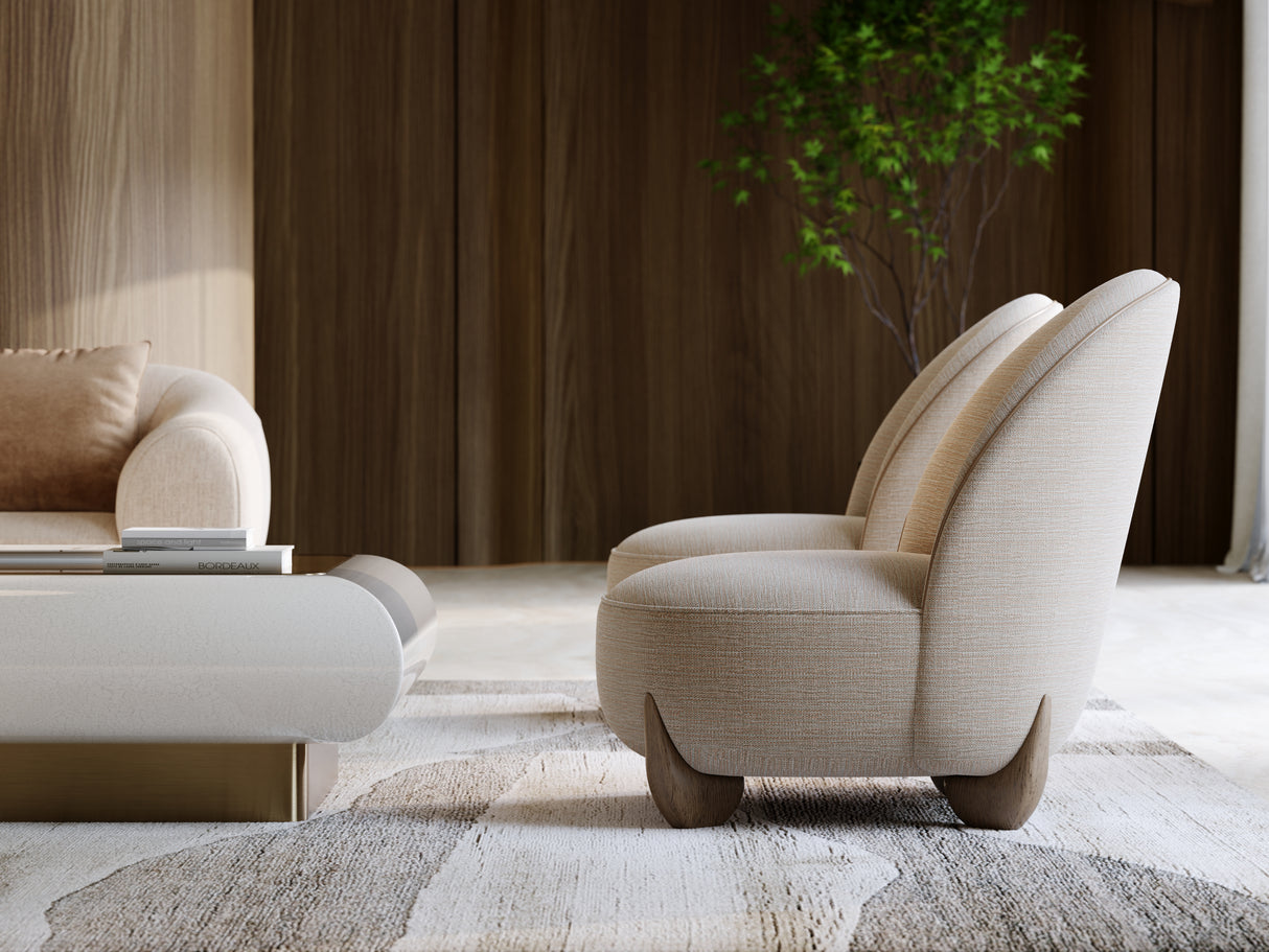 Bronze Fabric Accent Chair | Caracole Seta