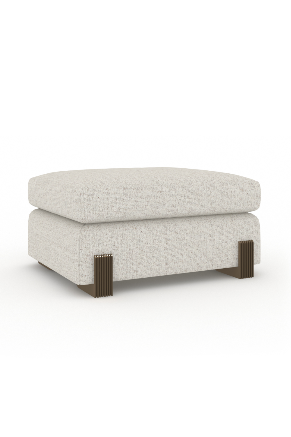 Cream Woven Fabric Ottoman | Caracole Counter Balance | Caracole.eu.com
