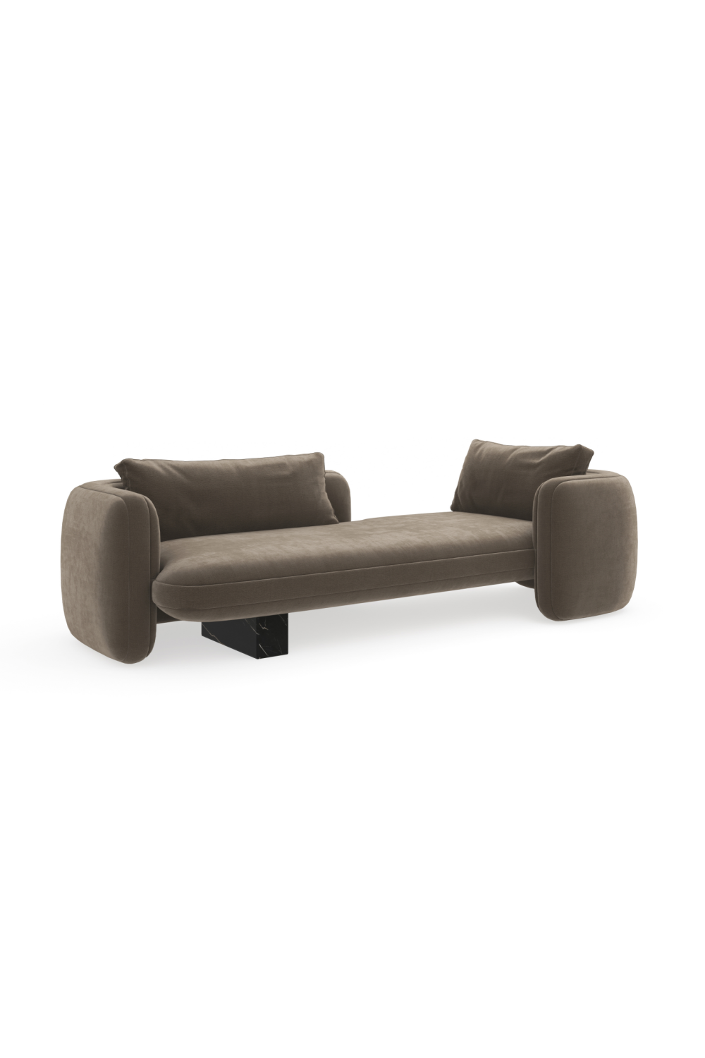 Taupe Velvet Bedroom Chaise | Caracole Overlap | Caracole.eu.com