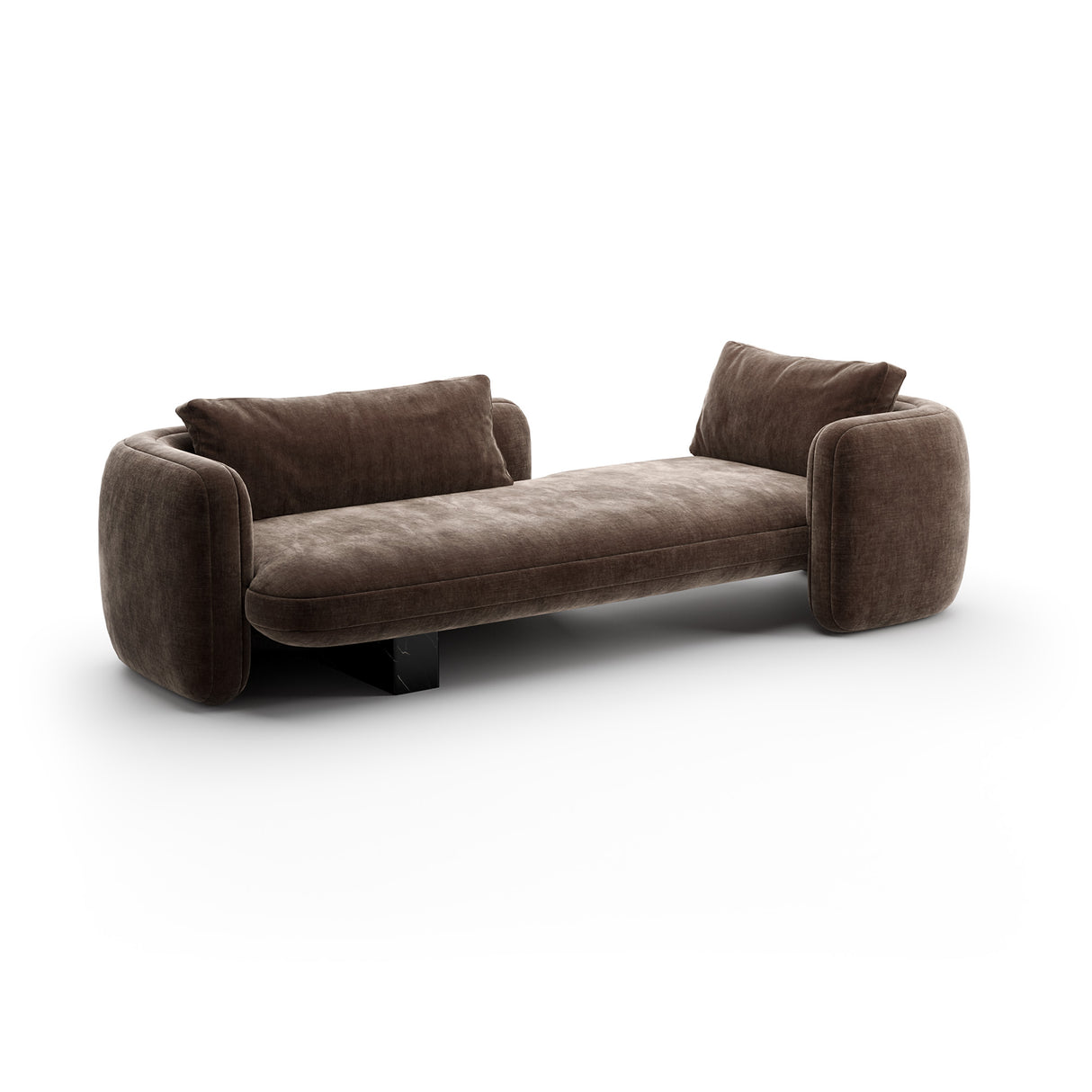 Taupe Velvet Bedroom Chaise | Caracole Overlap