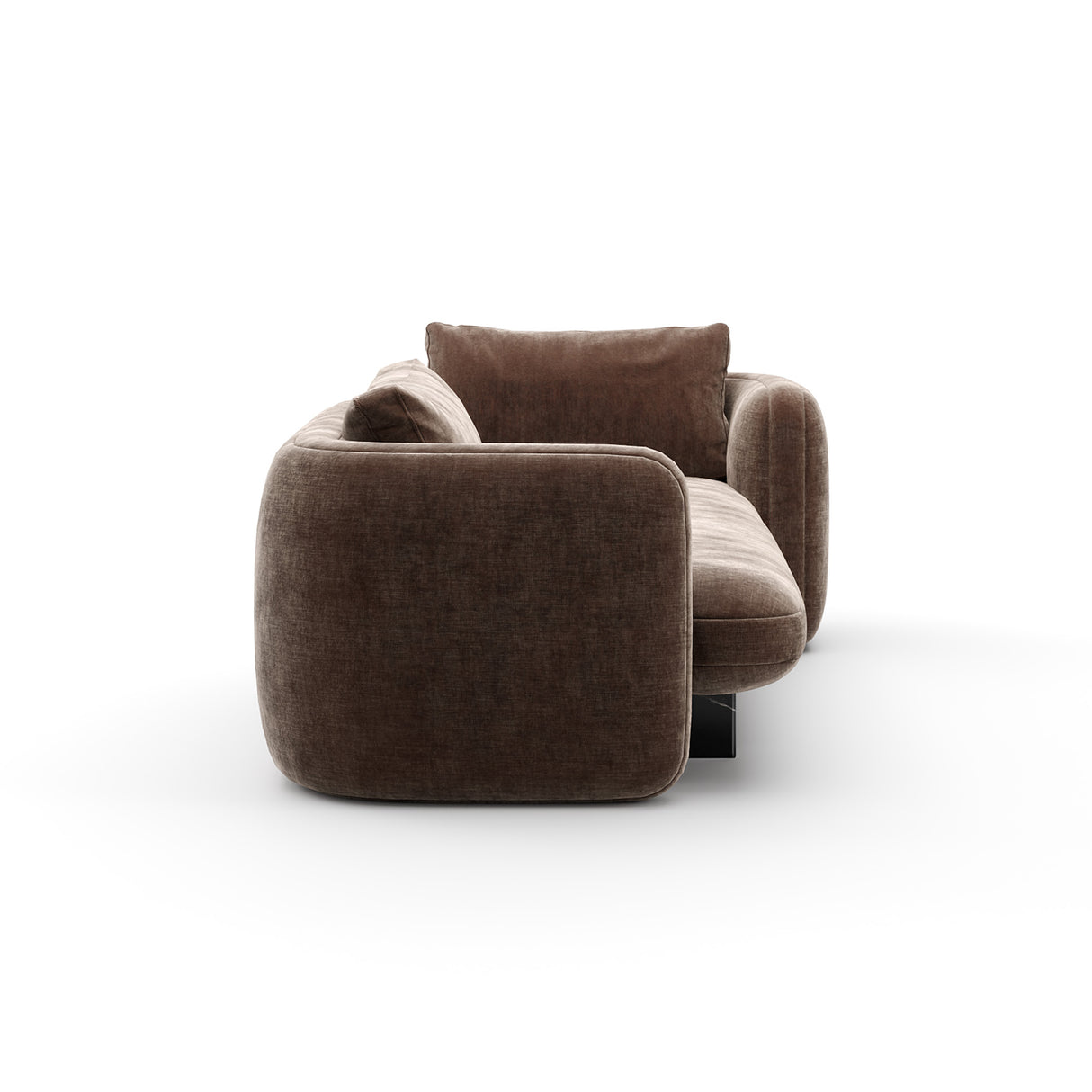 Taupe Velvet Bedroom Chaise | Caracole Overlap