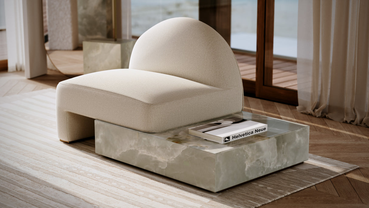 Green Onyx Base Lounge Chair | Caracole Monaco