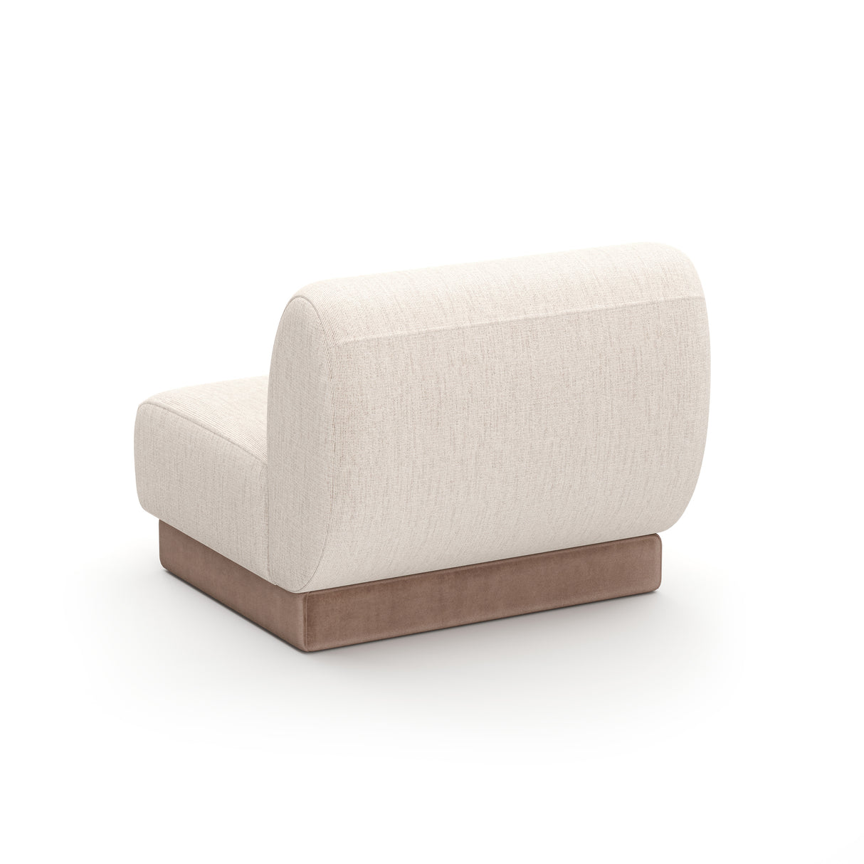 Beige Ribbed Linen Lounge Chair | Caracole Seta
