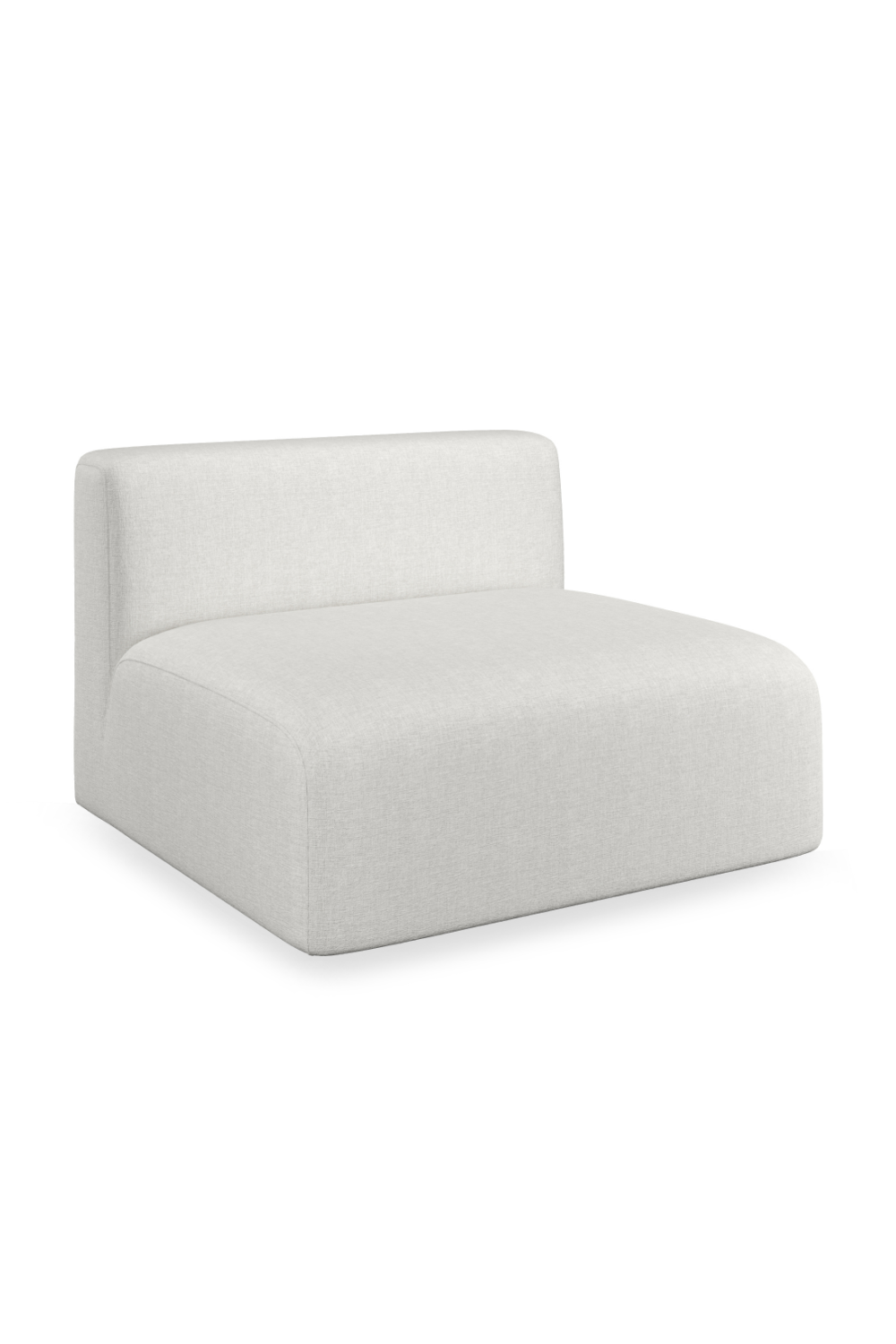 White Ribbed Linen Lounge Chair | Caracole Rhythm | Caracole.eu.com