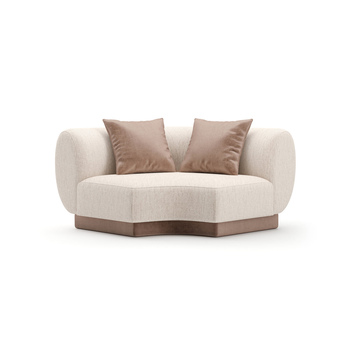 Beige Ribbed Linen Corner Sofa | Caracole Seta