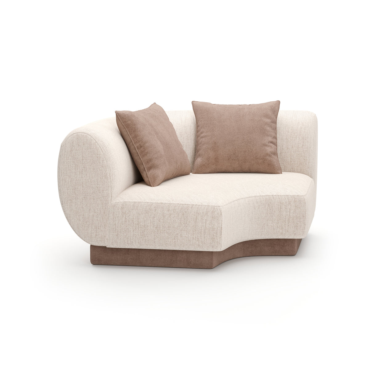 Beige Ribbed Linen Corner Sofa | Caracole Seta