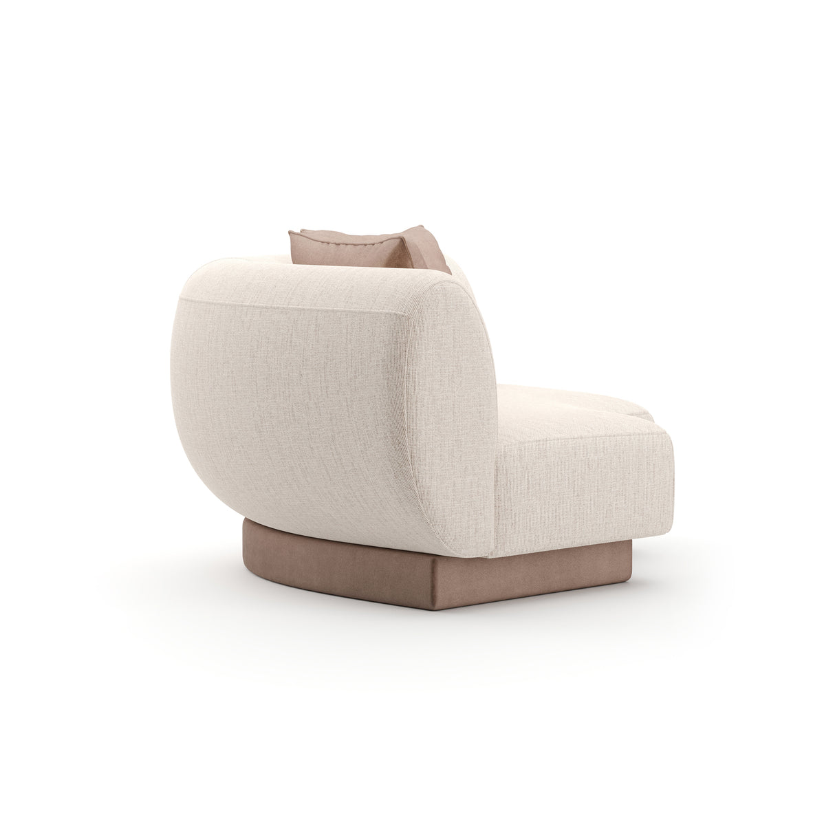 Beige Ribbed Linen Corner Sofa | Caracole Seta
