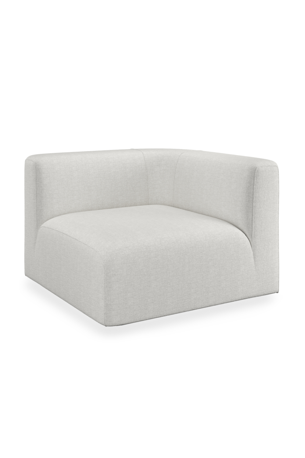 White Ribbed Linen Lounge Chair | Caracole Rhythm | Caracole.eu.com