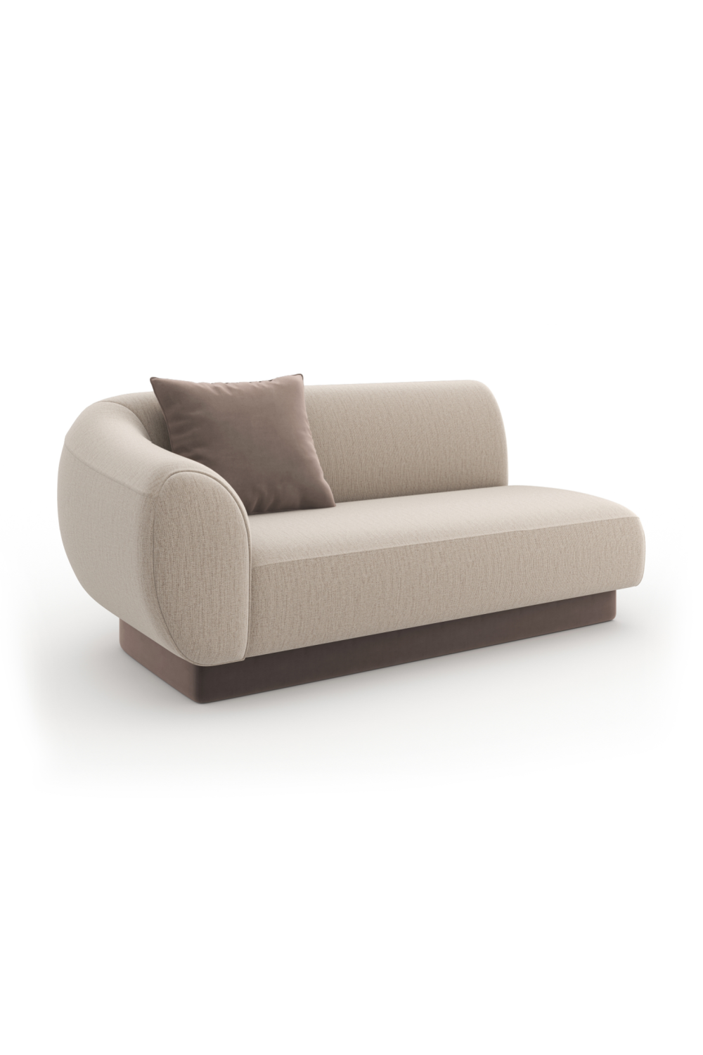 Beige Ribbed Linen Loveseat | Caracole Seta | Caracole.eu.com