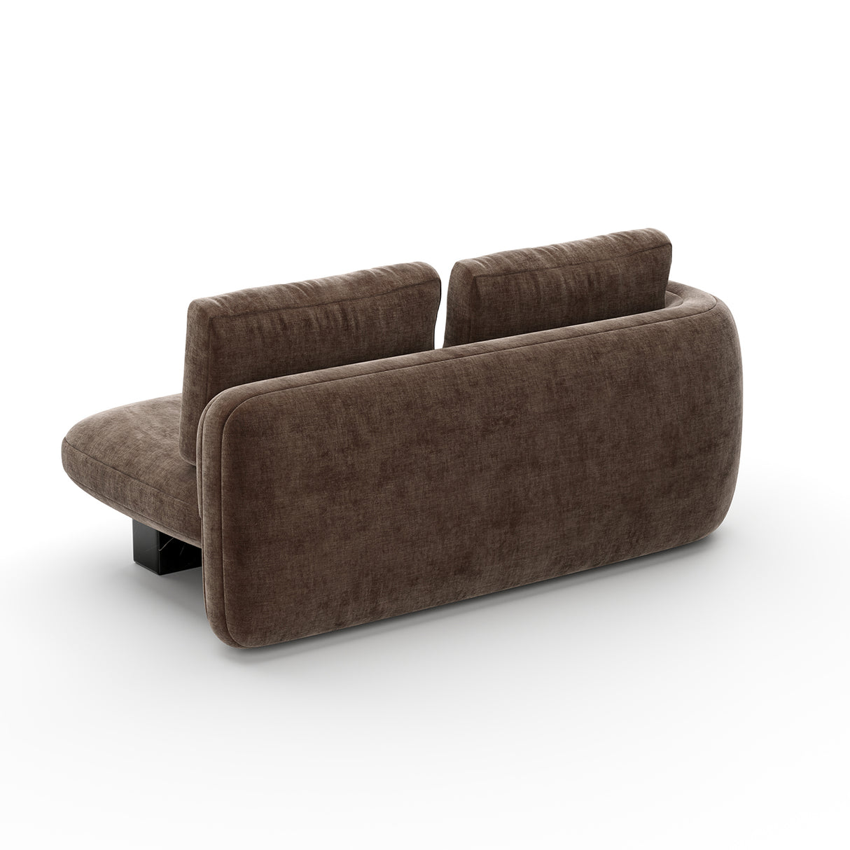 Taupe Velvet Left Loveseat | Caracole Overlap