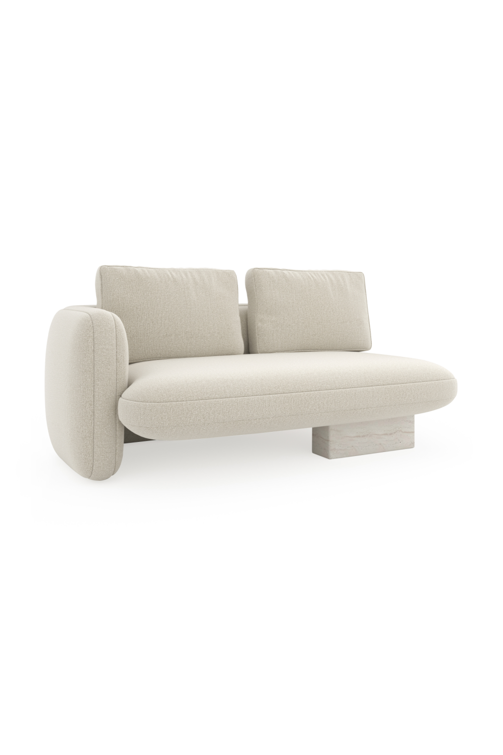Ecru Linen Loveseat | Caracole Overlap | Caracole.eu.com