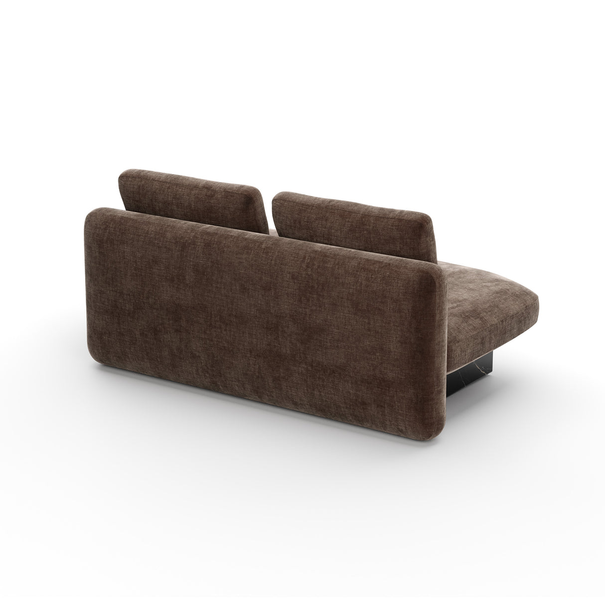 Taupe Velvet Left Bumper Sofa | Caracole Overlap