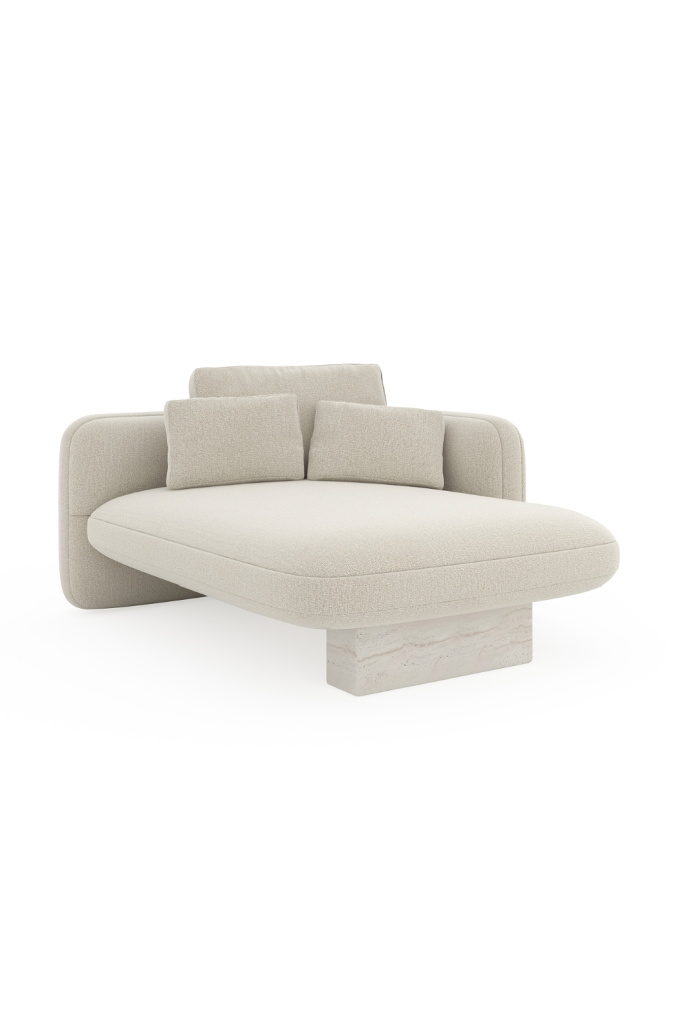 Ecru Linen Chaise Longue | Caracole Overlap | Caracole.eu.com