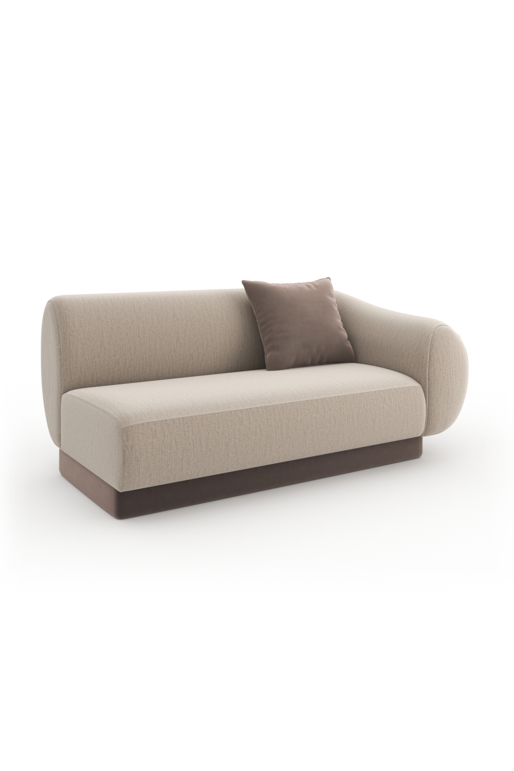 Beige Ribbed Linen Loveseat | Caracole Seta | Caracole.eu.com