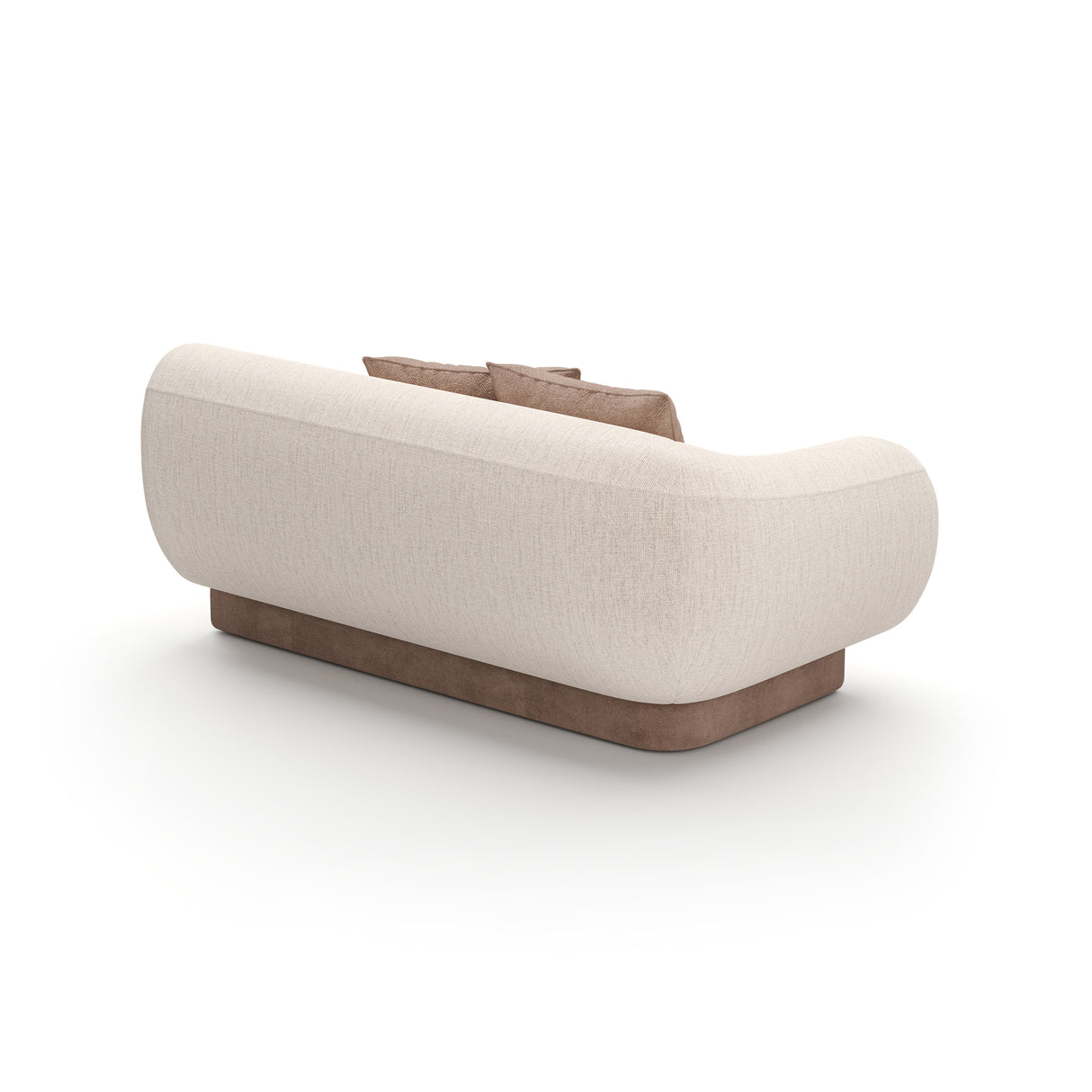 Beige Ribbed Linen Loveseat | Caracole Seta