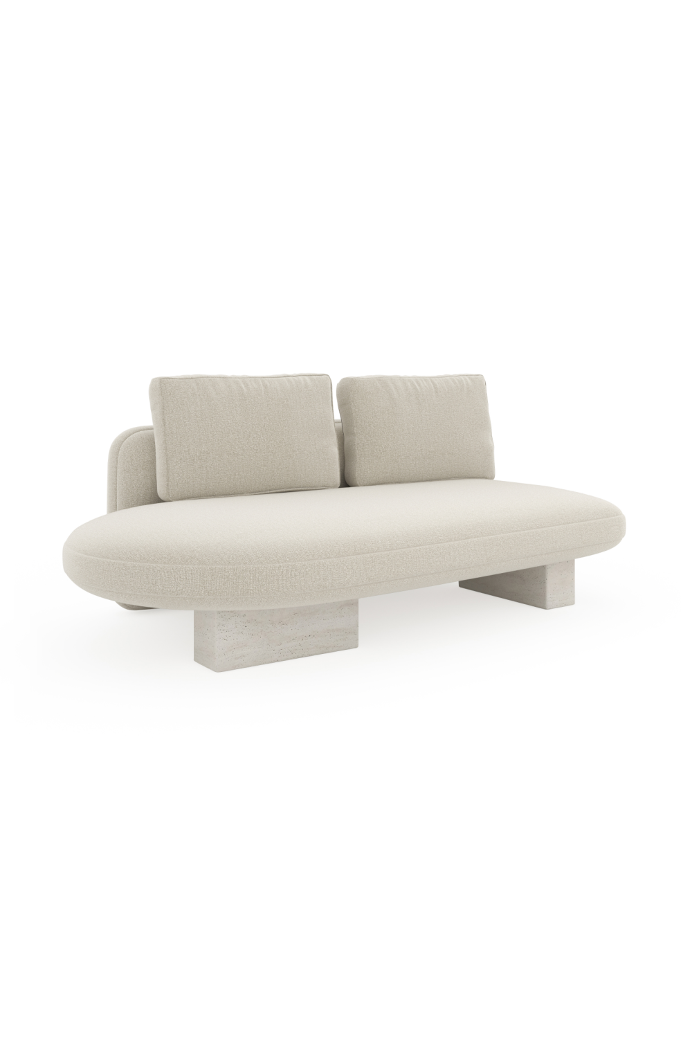 Ecru Linen Armless Bumper | Caracole Overlap | Caracole.eu.com