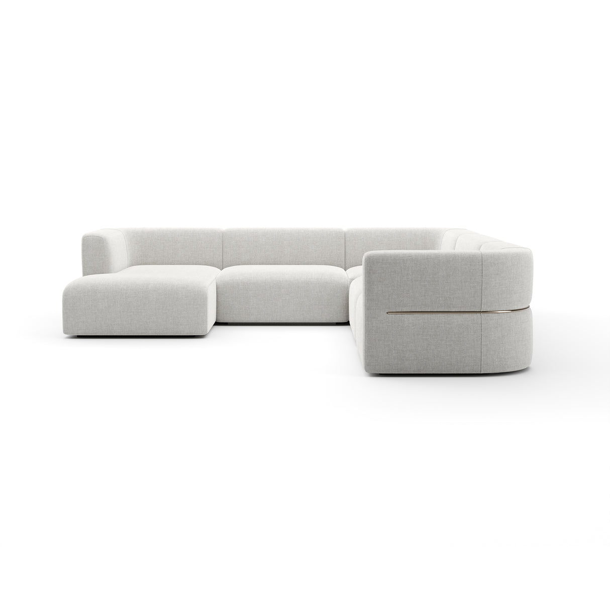 Linnen Sectional Left Chaise L Sofa | Caracole Rhythm