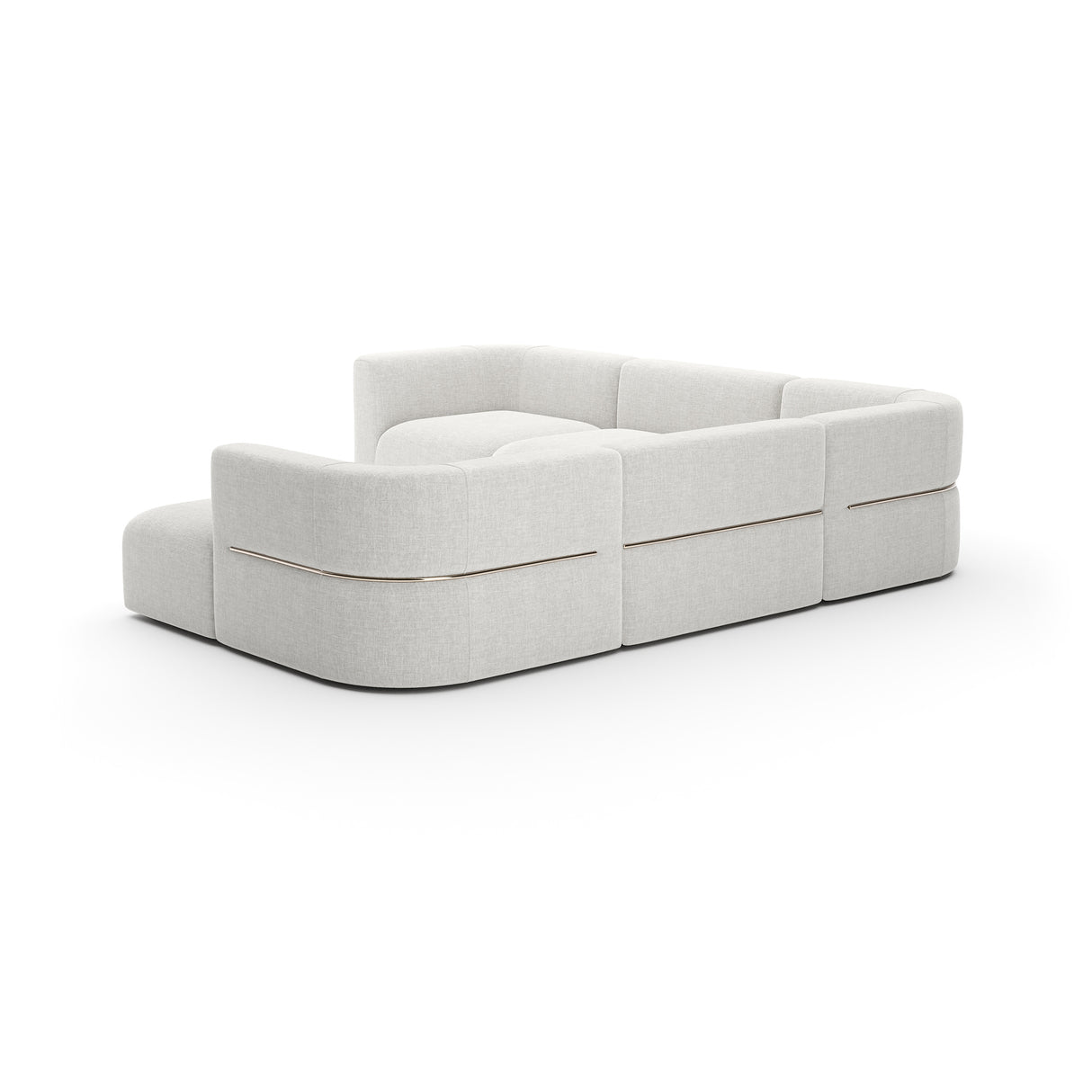 Linnen Sectional Right Chaise L Sofa | Caracole Rhythm
