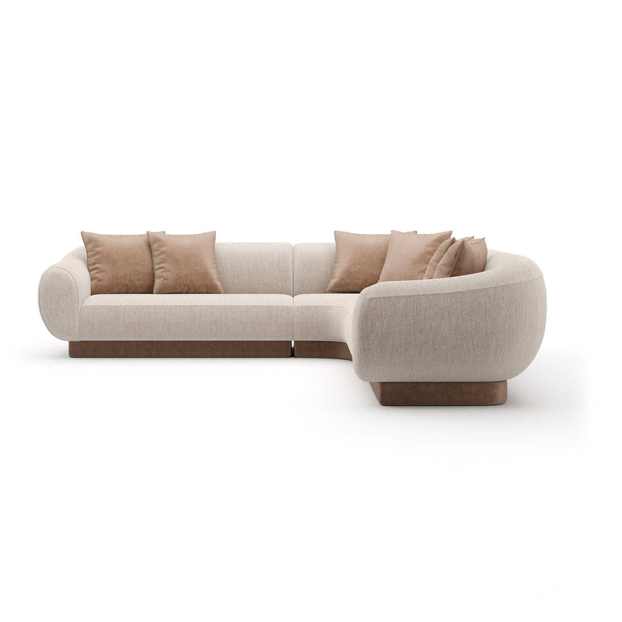 Linnen Sectional L Small Sofa | Caracole Seta