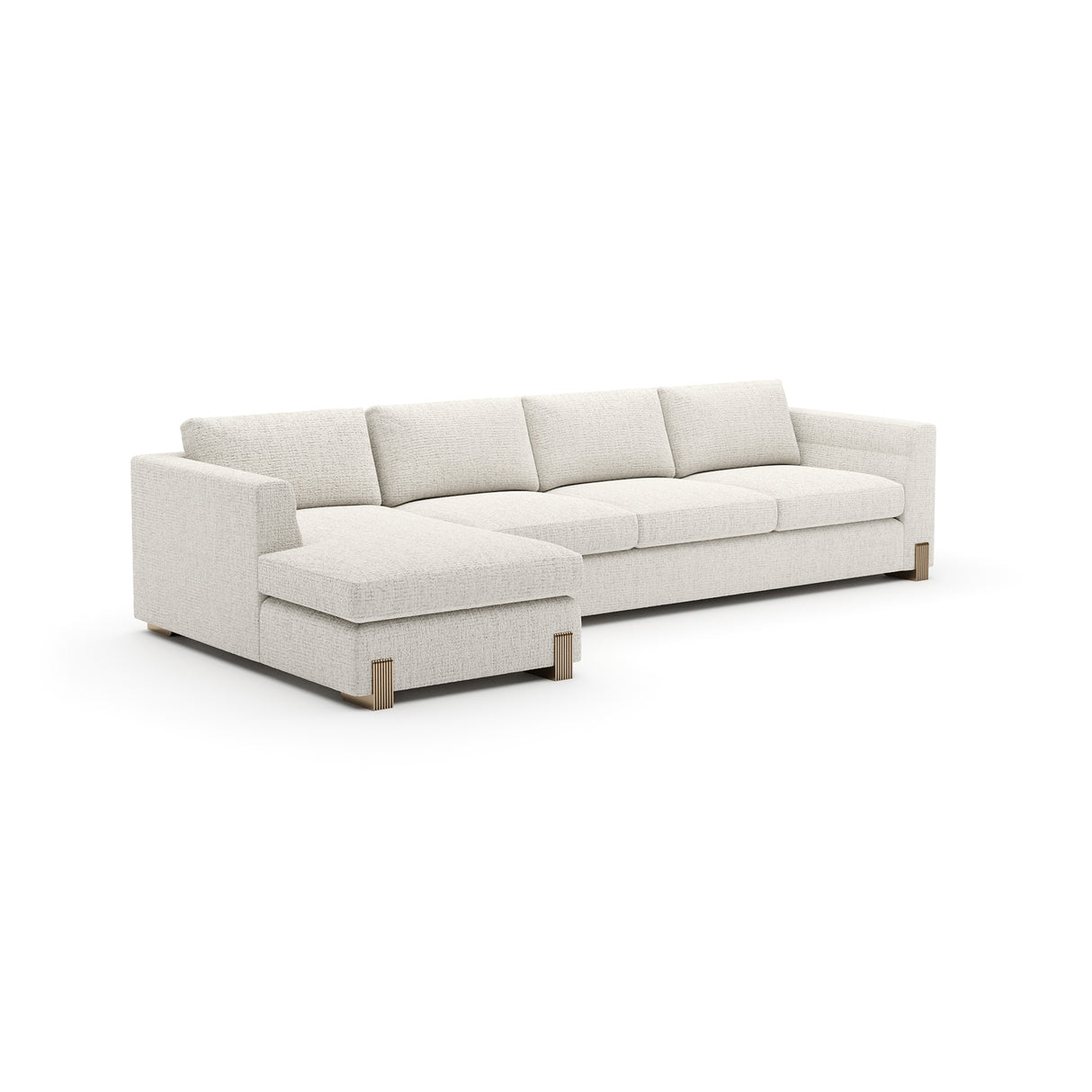 Neutral Toned Left Chaise Modern Sofa | Caracole Counter Balance