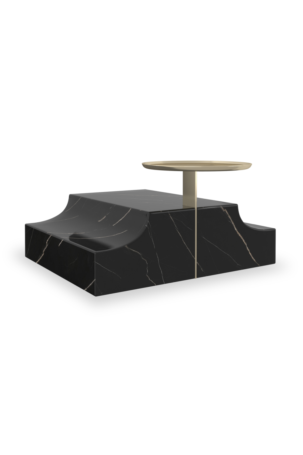 Black Marble Rectangular Wedge Base | Caracole Overlap | Caracole.eu.com