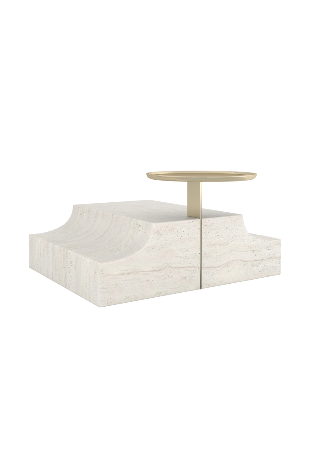Travertine Wedge Base | Caracole Overlap | Caracole.eu.com
