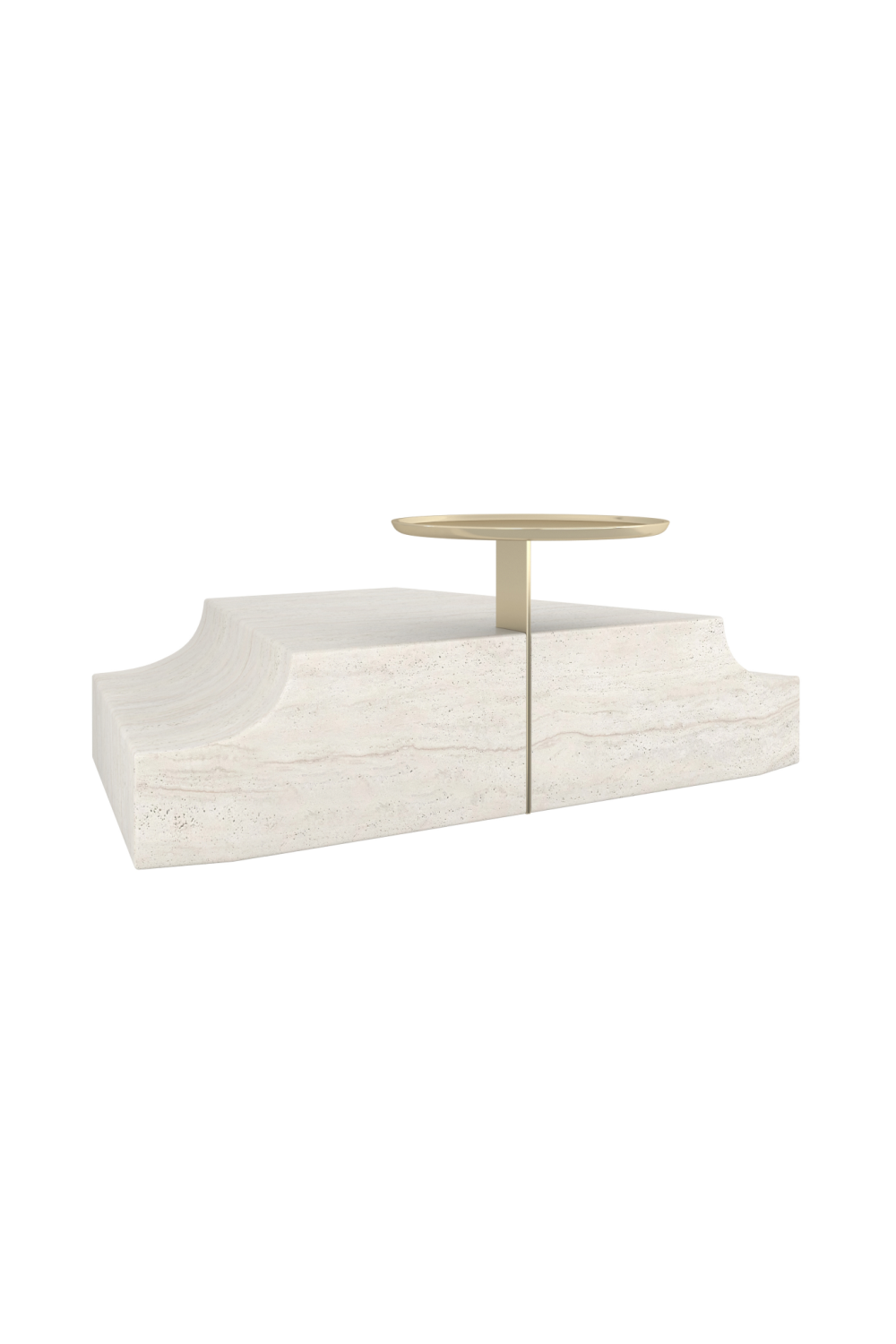 Travertine Wedge Base | Caracole Overlap | Caracole.eu.com