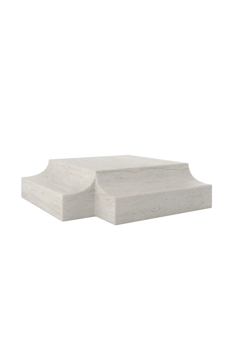 Travertine Corner Wedge Base | Caracole Overlap | Caracole.eu.com