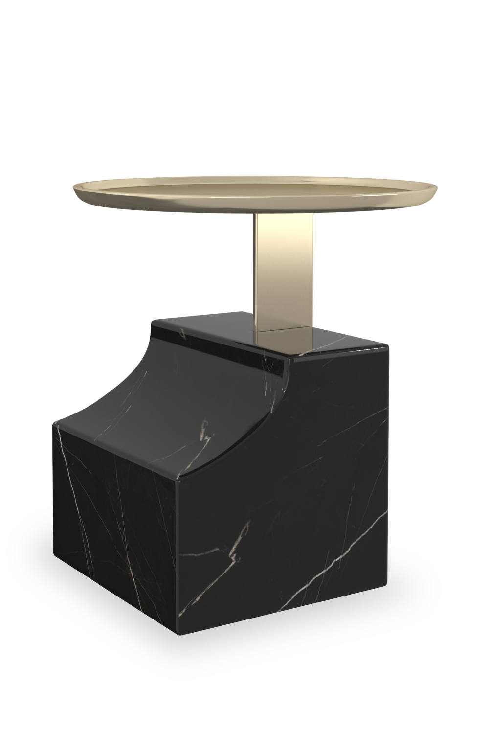 Black Marble Accent Table | Caracole Overlap | Caracole.eu.com