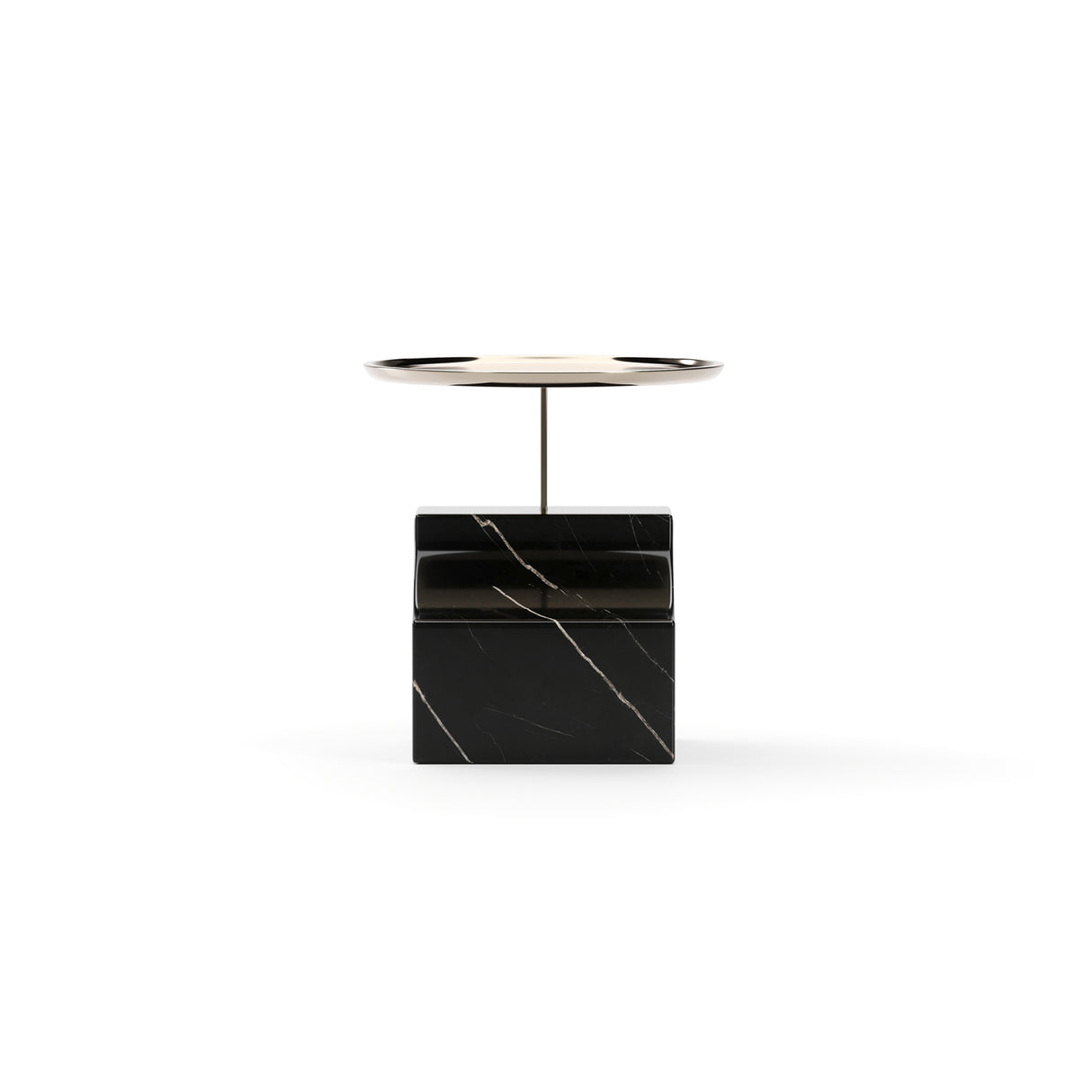 Black Marble Accent Table | Caracole Overlap