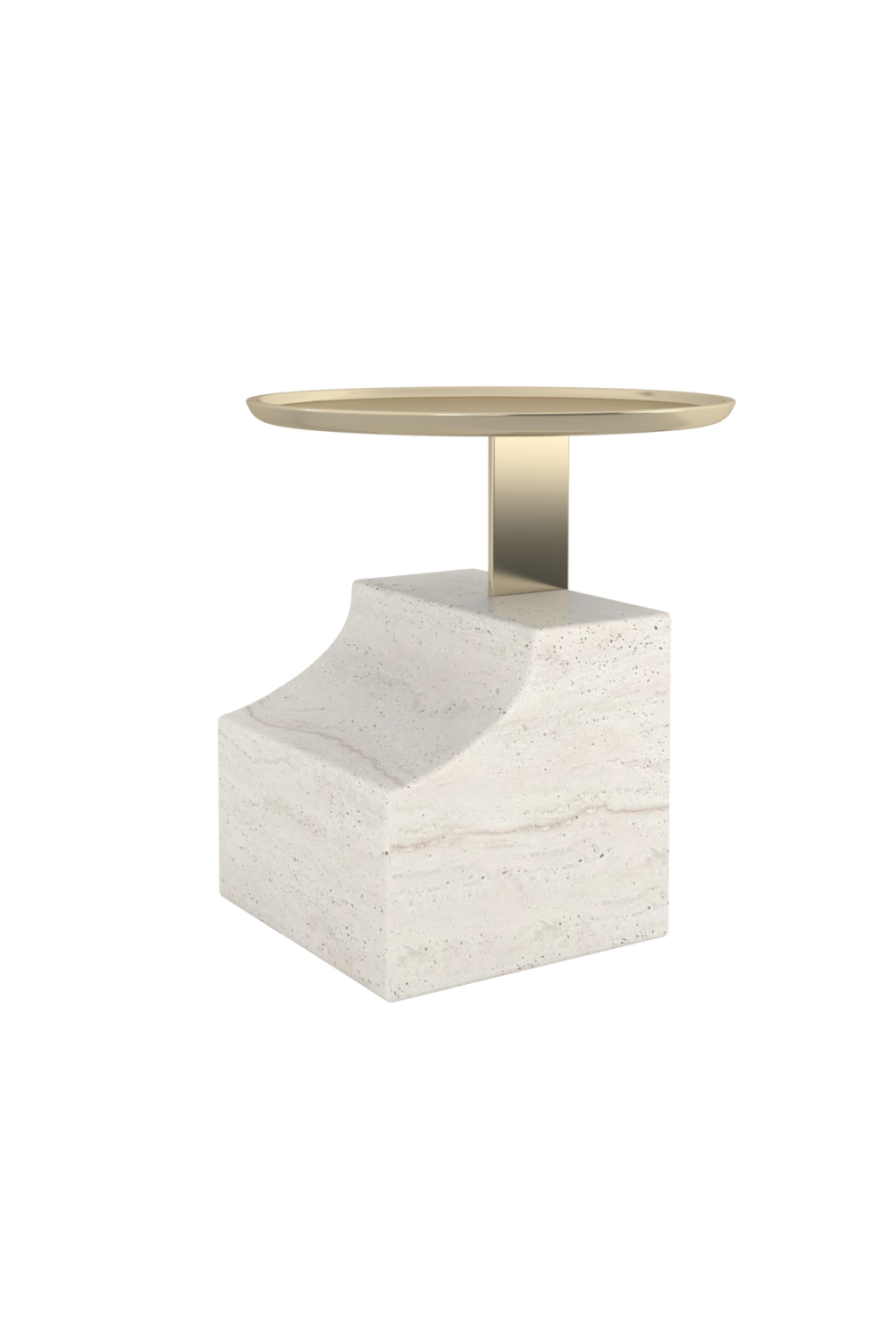 Travertine Wedge Base | Caracole Overlap | Caracole.eu.com