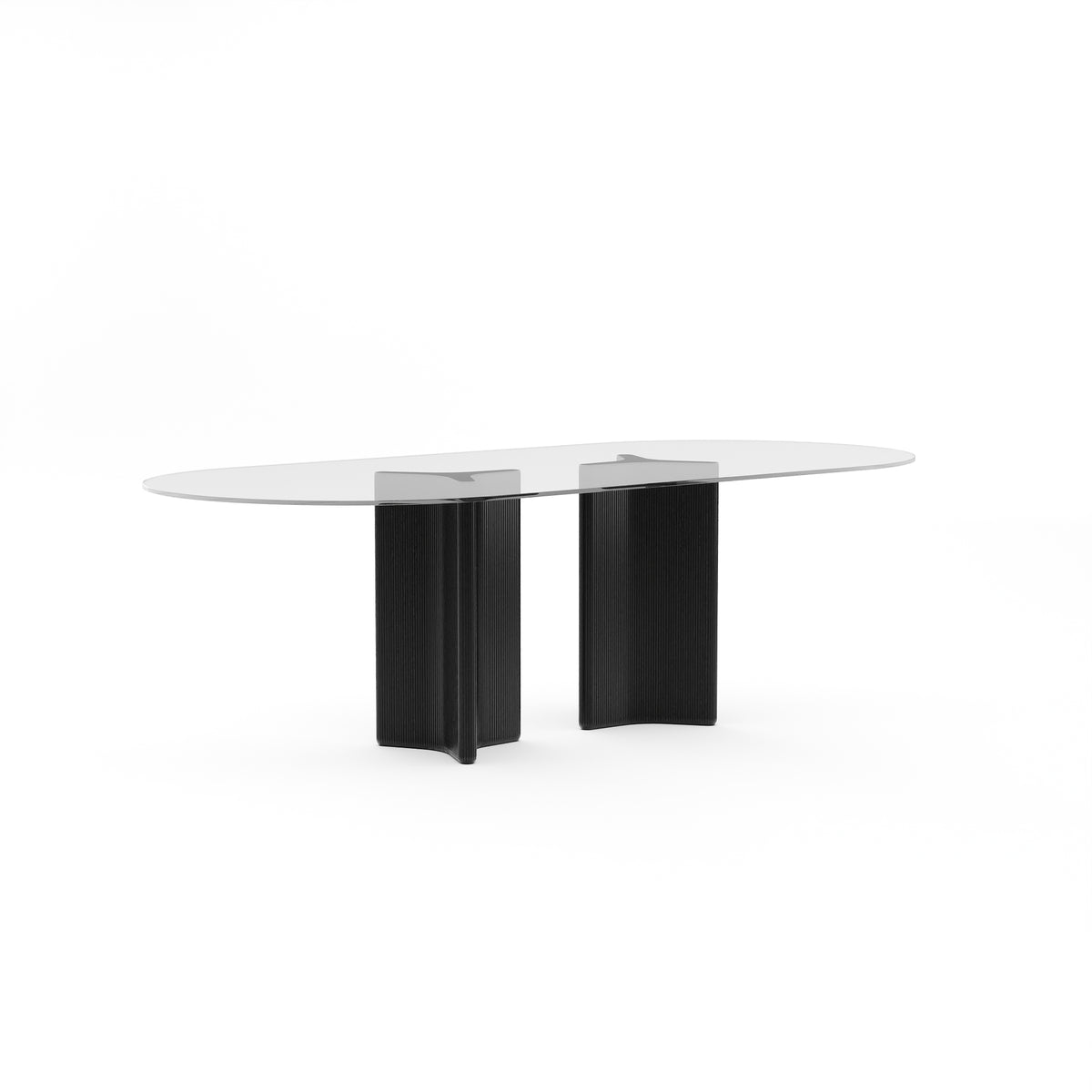 Clear Oval Dining Table | Caracole Viola