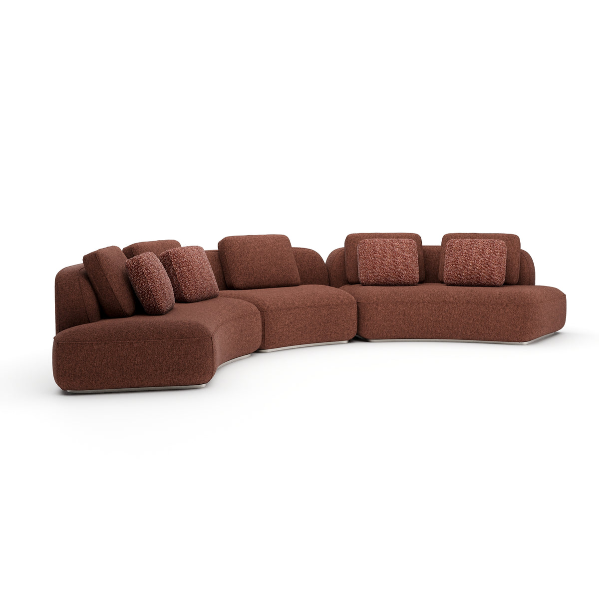 Saffron Three Piece Curved Sofa | Caracole Sasso