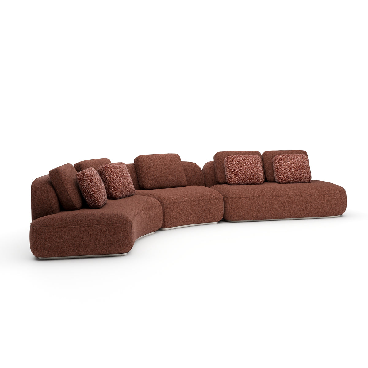 Saffron Three Piece Curved Sofa| Caracole Sasso