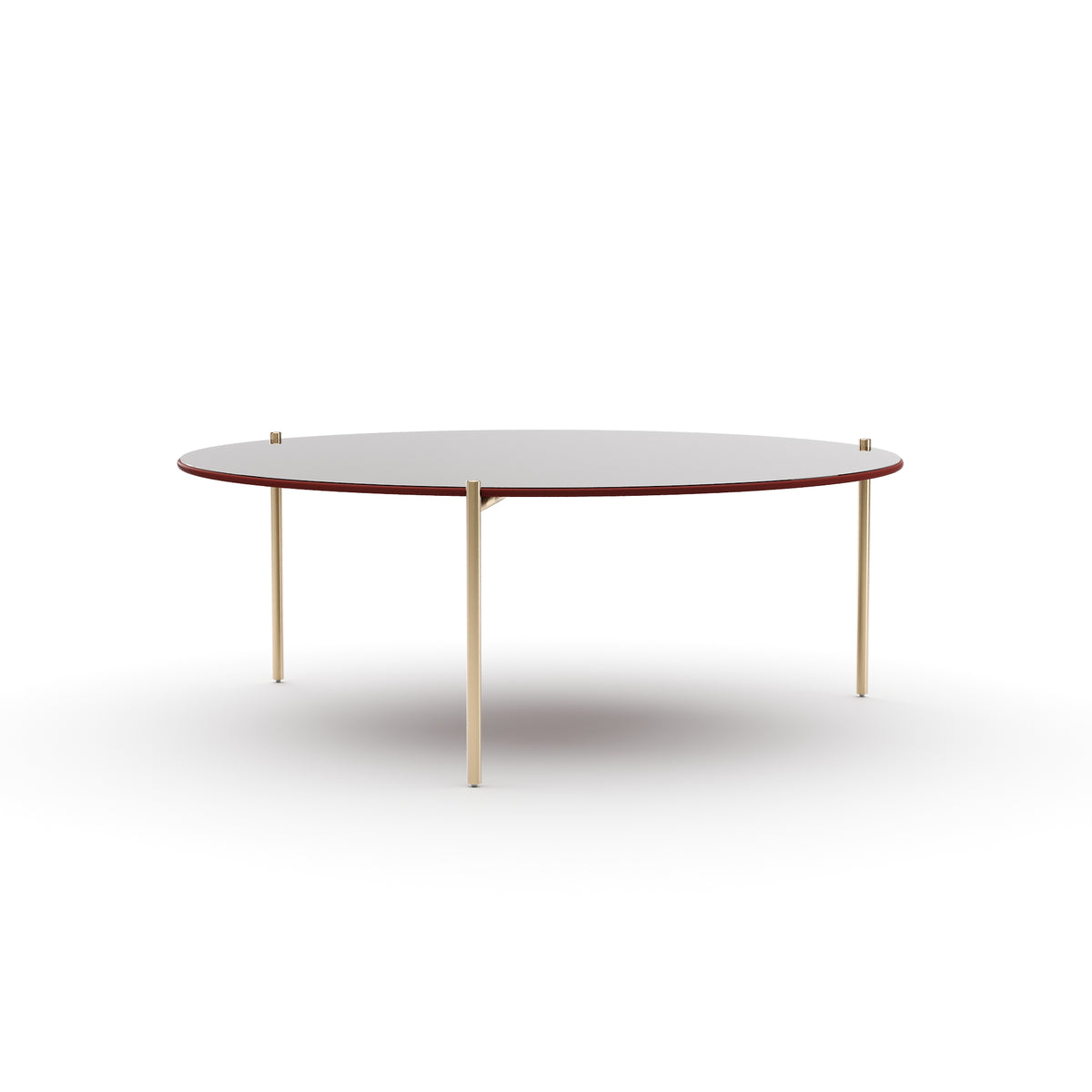 Rouge Glass Cocktail Table | Caracole Demli Large