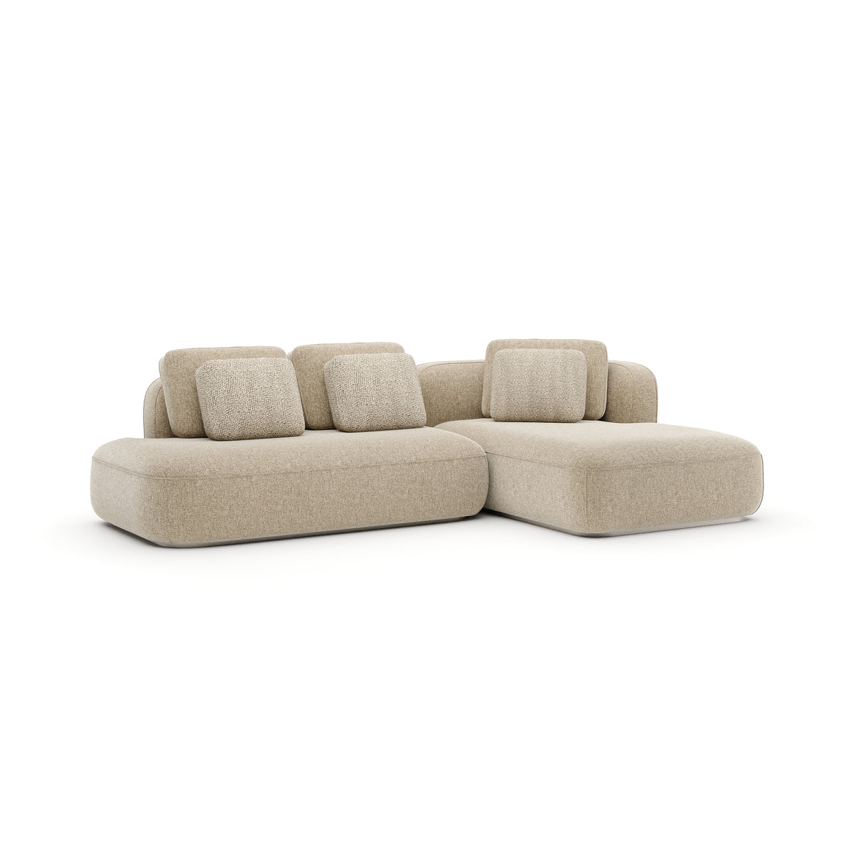 Oatmeal Armless RT Chaise | Caracole Sasso