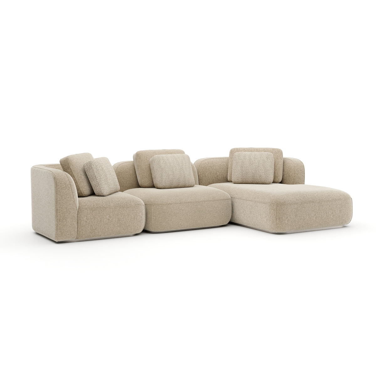 Oatmeal Right Chaise | Caracole Sasso