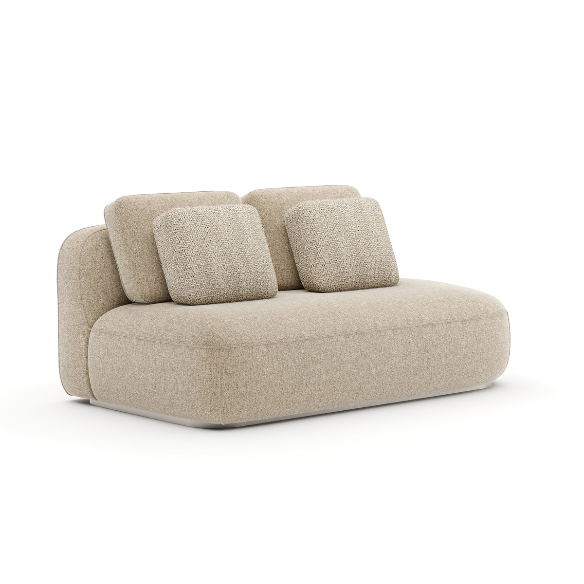 Oatmeal RAF Straight Armless Loveseat| Caracole Sasso